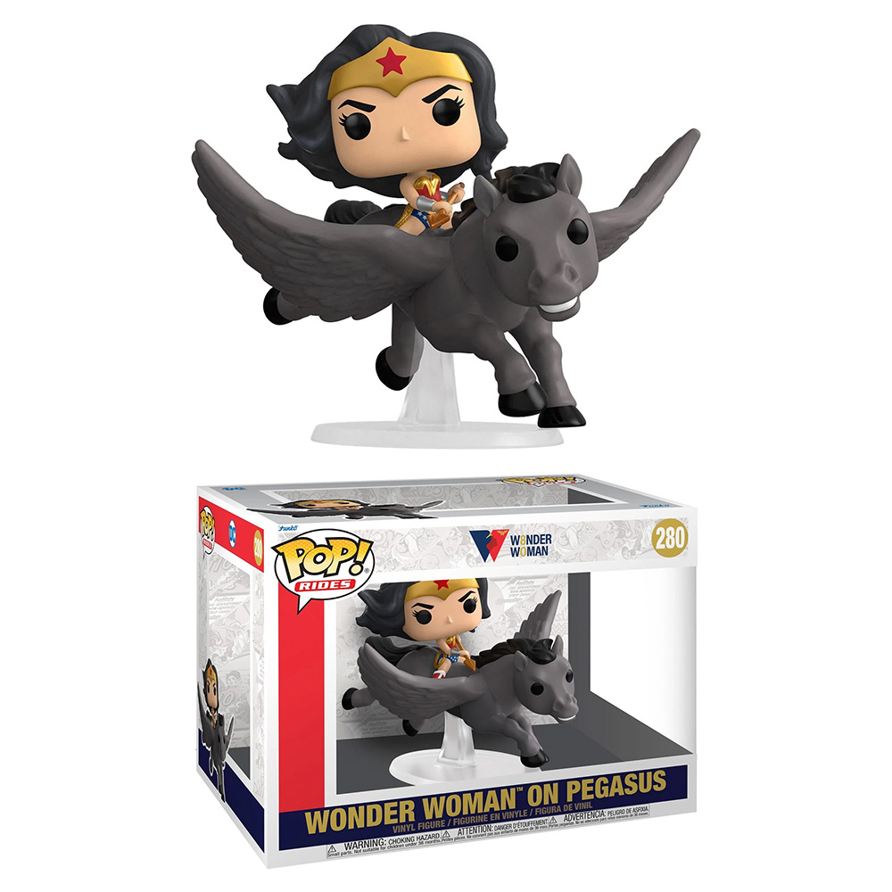 FUNKO FIGURA - POP RIDE SUPER DLX WW 80TH WW ON PEGASUS open box