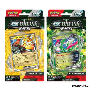 CARTAS DE POKEMON TCG TAPU KOKO EX/IRON LEAVES EX BATTLE DECK SPA