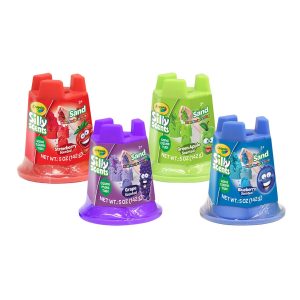 Pack Crayola De 4 Arena Magica Crayola Aromáticas 5oz Molde Castillo