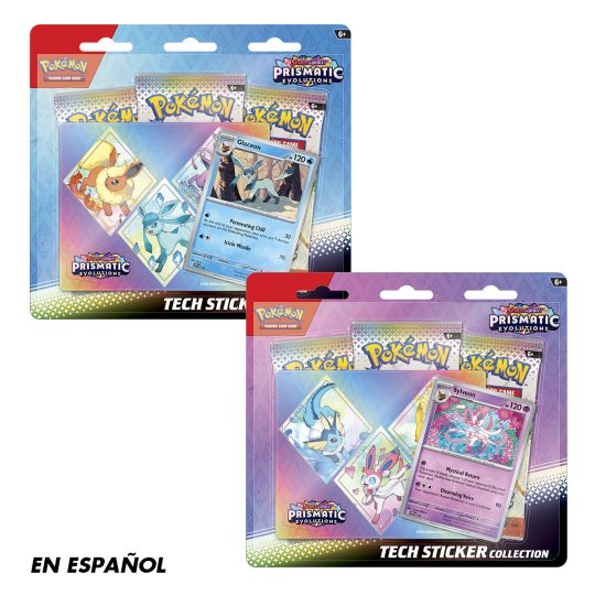 CARTAS DE POKEMON TCG SCARLET AND VIOLET-PRISMATIC EVOLUTIONS-TECH STICKER COLLECTION SPA