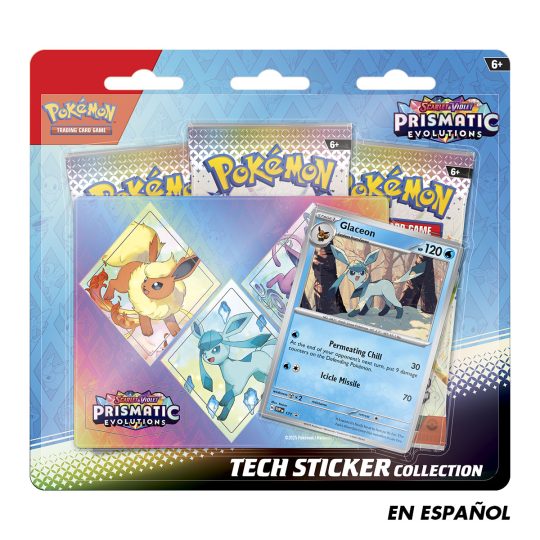 CARTAS DE POKEMON TCG SCARLET AND VIOLET-PRISMATIC EVOLUTIONS-TECH STICKER COLLECTION SPA