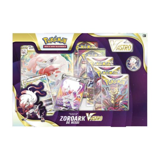 CARTAS DE POKEMON TCG HISUIAN ZOROARK VSTAR PREMIUM COLLECTION SPA