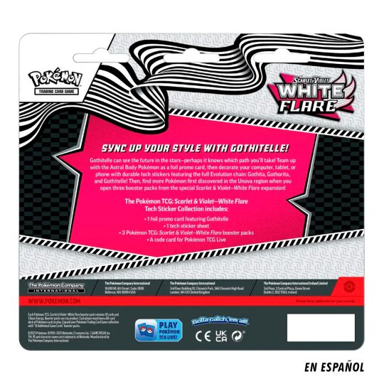 CARTAS DE POKEMON TCG SV WHITE FLARE TECH STICKER COLLECTION SPA