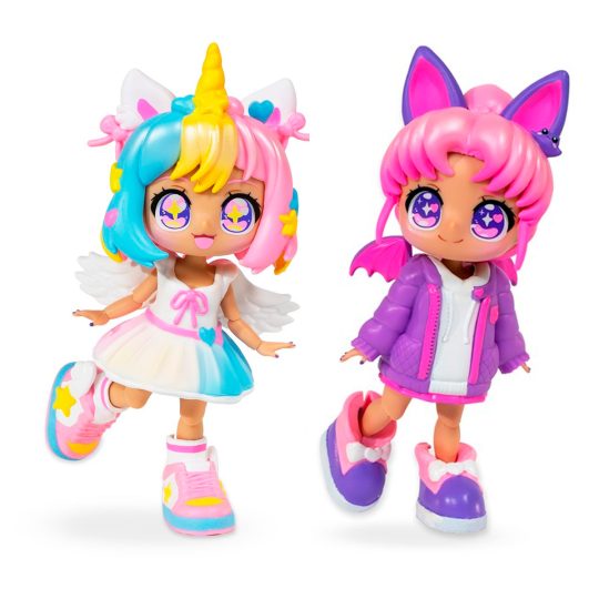 MUÑECA ANIMAKII KAWAII – SET UNICORNIO + MURCIÉLAGO con10 Accesorios cambiables - XtremePlay Colombia