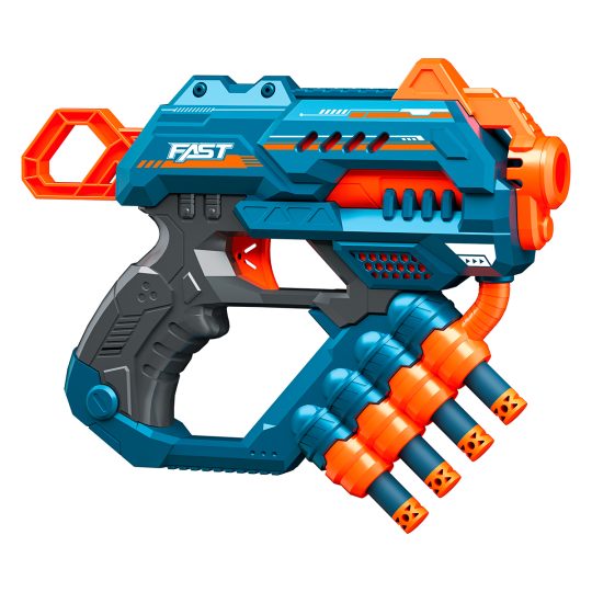 JUGUETE PISTOLA DE 8 DARDOS-AZUL