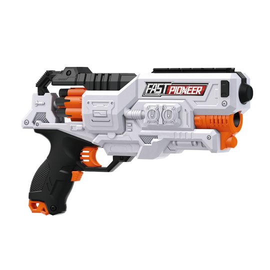 JUGUETE PISTOLA ELECTRICA DE 24 DARDOS BLANCO