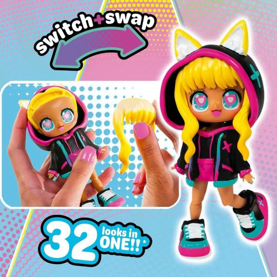 MUÑECA ANIMAKII SUPER KAWAII – SET DOBLE LOLLYPOP & BUBBLEGUM con10 Accesorios cambiables - XtremePlay Colombia