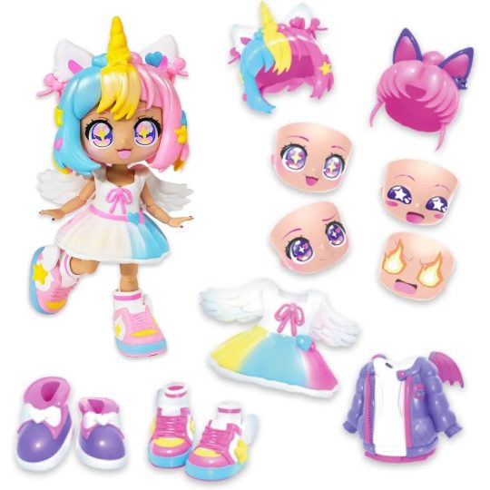 MUÑECA ANIMAKII KAWAII – SET UNICORNIO + MURCIÉLAGO con10 Accesorios cambiables - XtremePlay Colombia