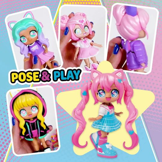MUÑECA ANIMAKII KAWAII – SET CYBERPUNK + GAMER con10 Accesorios cambiables - XtremePlay Colombia