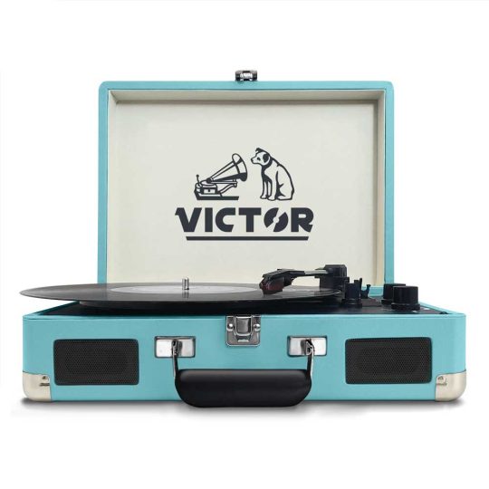 TOCA DISCOS - VICTOR METRO DUAL BLUETOOTH SUITCASE TURQUOISE