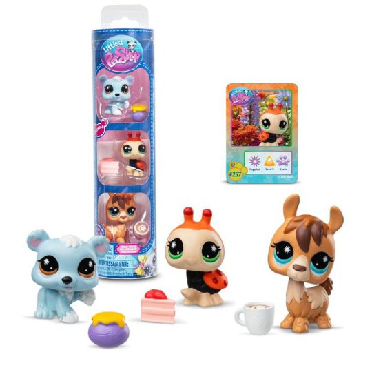 JUGUETES COLECCIONABLES DE LITTLEST PET SHOP PET TRIO IN TUBE WAVE 4 - SURTIDO