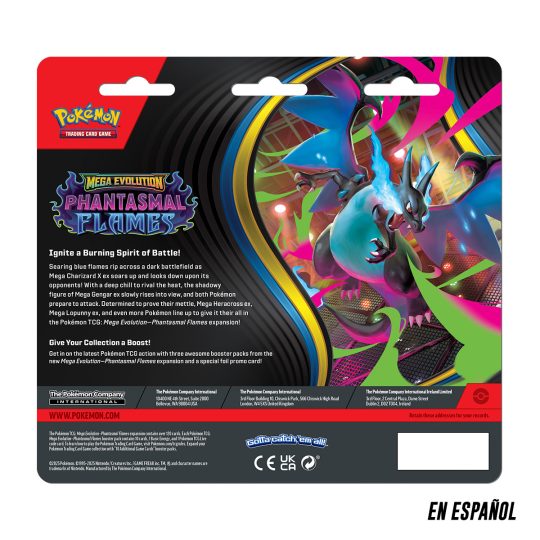 CARTAS DE POKEMON TCG MEGA EVOLUT PHANTASM FLAMES 3-PACK BLISTER SPA