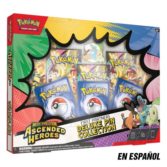 CARTAS POKEMON TCG MEGA EVOLUT FIRST PARTNERS DELUXE PIN COLLECT SPA