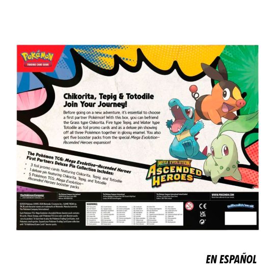 CARTAS POKEMON TCG MEGA EVOLUT FIRST PARTNERS DELUXE PIN COLLECT SPA