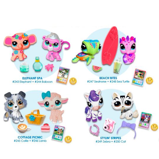 JUGUETES COLECCIONABLES DE LITTLEST PET SHOP PET PAIRS 2 PACK ASSORTMENT WAVE 4 - SURTIDO
