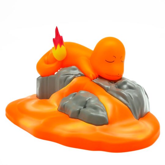 LUZ PORTATIL DE CHARMANDER CON ESCENA ILUMINADA