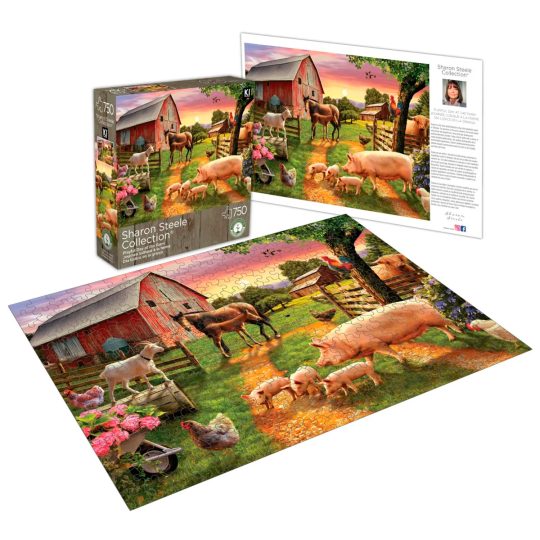 ROMPECABEZAS 750 PCS SHARON STEELE DIA DE JUEGO EN LA GRANJA - XtremePlay Colombia