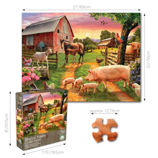 ROMPECABEZAS 750 PCS SHARON STEELE DIA DE JUEGO EN LA GRANJA - XtremePlay Colombia
