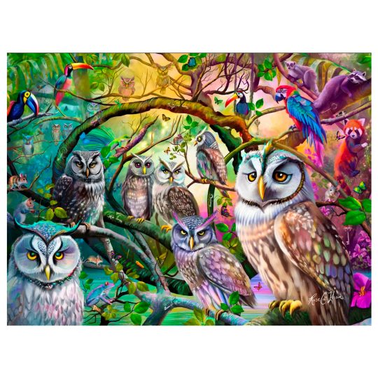 ROMPECABEZAS 1000 PCS ROSE CAT KHAN BUHOS TROPICALES - XtremePlay Colombia