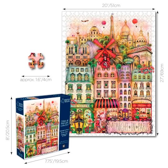ROMPECABEZAS 1000 PCS MADALINA TANTAREANU MEDIANOCHE EN PARIS - XtremePlay Colombia