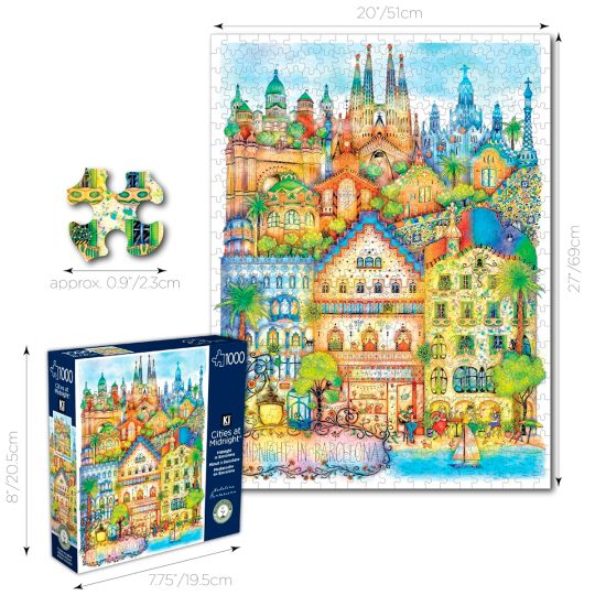 ROMPECABEZAS 1000 PCS MADALINA TANTAREANU MEDIANOCHE EN BARCELONA - XtremePlay Colombia