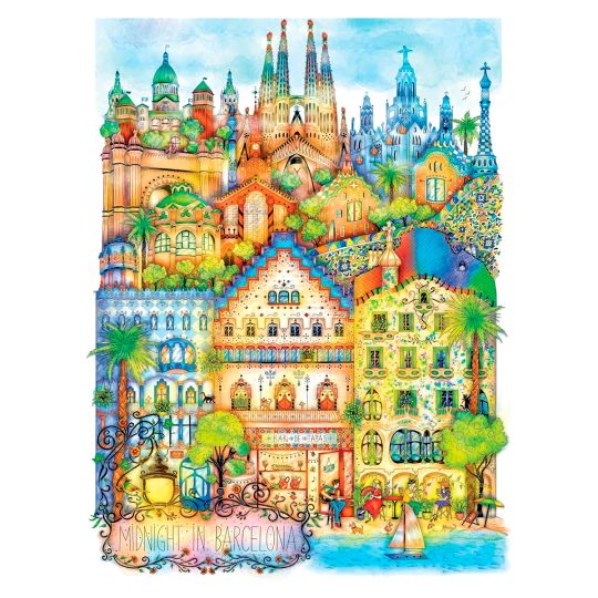ROMPECABEZAS 1000 PCS MADALINA TANTAREANU MEDIANOCHE EN BARCELONA - XtremePlay Colombia