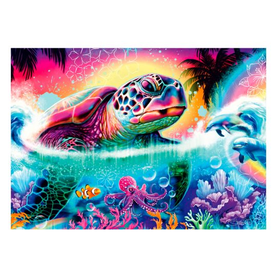 ROMPECABEZAS 1000 PCS SHEENA PIKE VIBRAS NEON: TORTUGA MARINA - XtremePlay Colombia