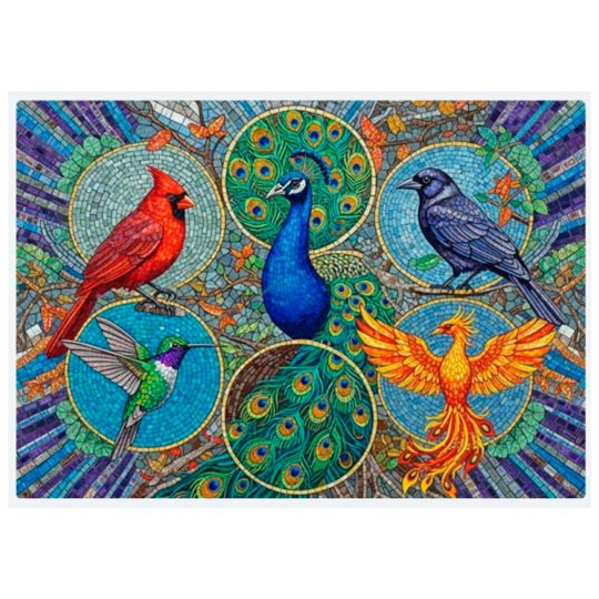 ROMPECABEZAS 1000 PCS FLIGHTS OF FANCY COLLAGE DE MOSAICO DE PAJAROS - XtremePlay Colombia