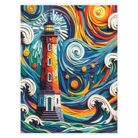 ROMPECABEZAS 1000 PCS BY THE SEA FARO DE ARTE EN PAPEL - XtremePlay Colombia