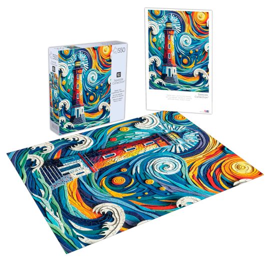 ROMPECABEZAS 1000 PCS BY THE SEA FARO DE ARTE EN PAPEL - XtremePlay Colombia