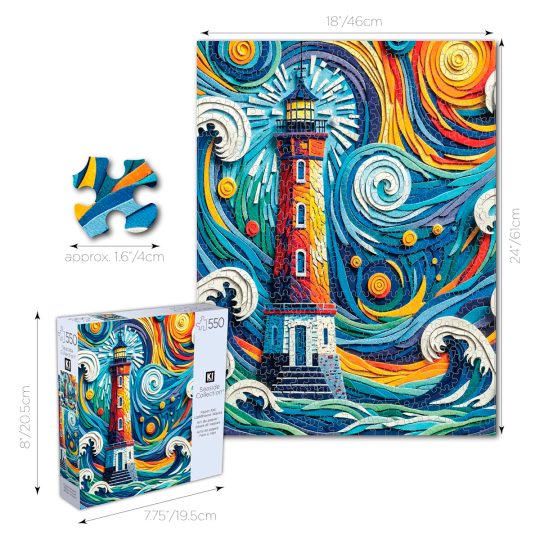 ROMPECABEZAS 1000 PCS BY THE SEA FARO DE ARTE EN PAPEL - XtremePlay Colombia