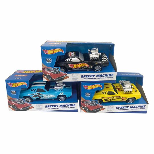 VEHICULO A FRICCION HOT WHEELS SPEEDY MACHINE 22CM SURTIDO - XtremePlay Colombia