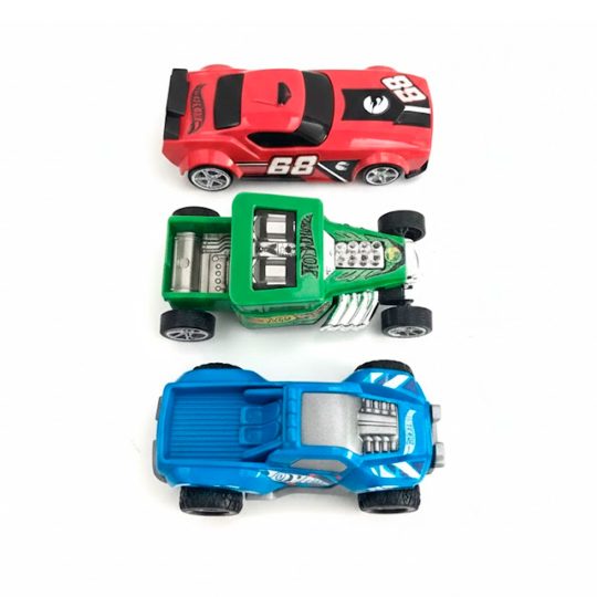 VEHICULO DE IMPULSO HOT WHEELS FAST RACER 3PCK 13CM - XtremePlay Colombia