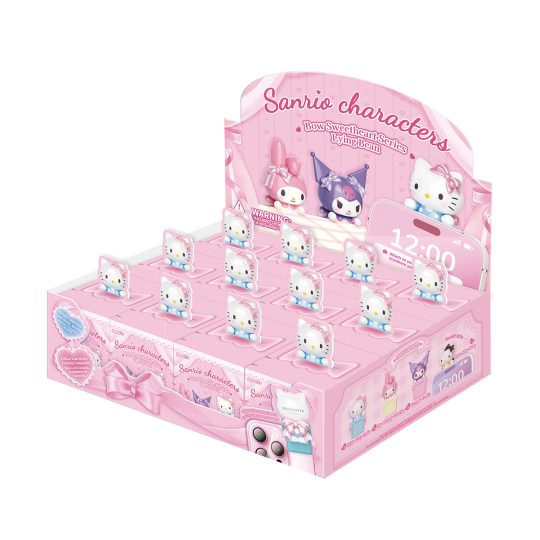 SANRIO BOW SWEETHEART BLIND BOX STRAP FIGURES SET 12 PEARL/MATTE - XtremePlay Colombia